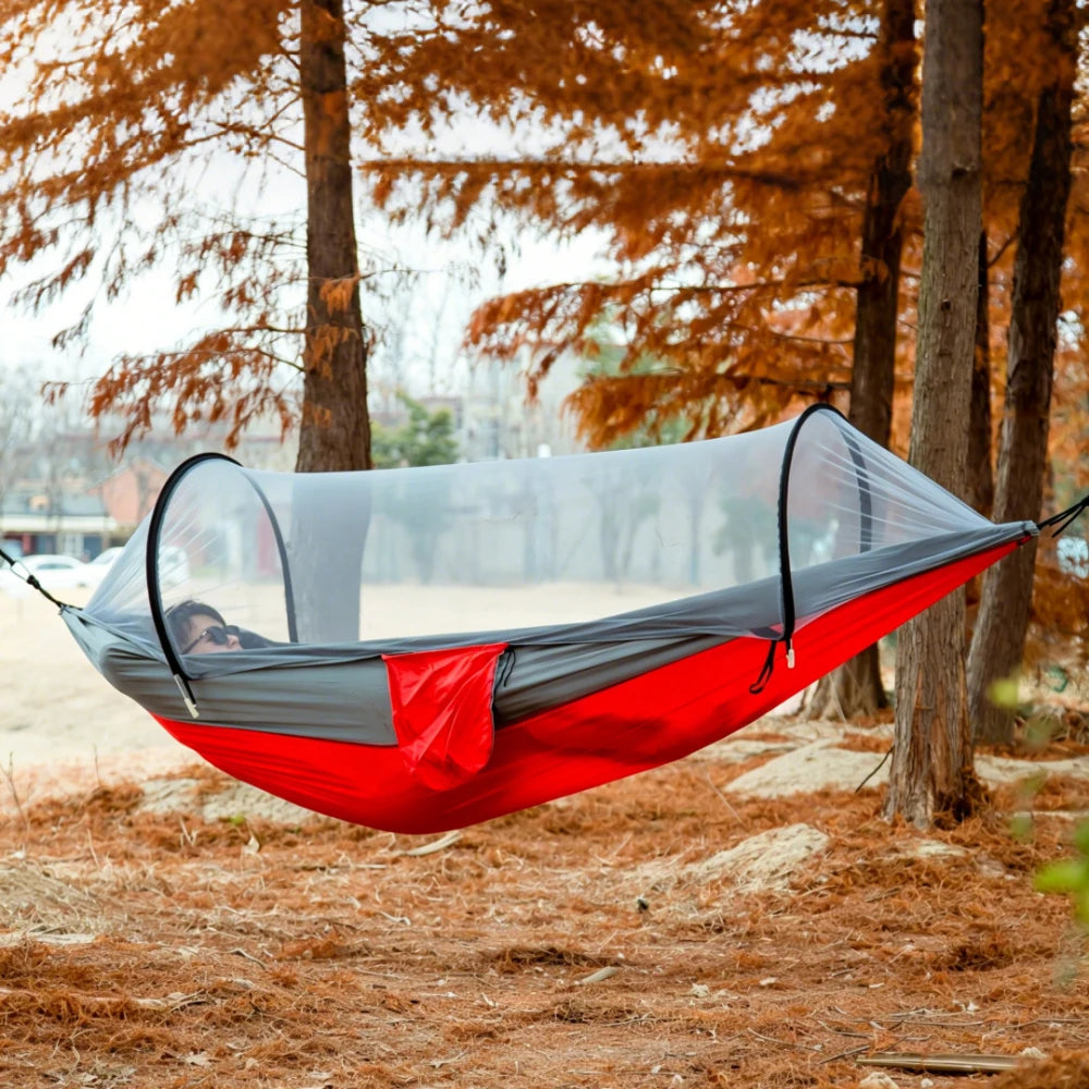 Ultralight Camping Hammock with Mosquito Net | Parachute Nylon Camping Hammock Axl
