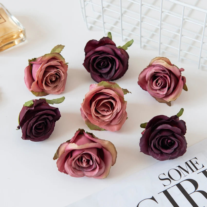 Artificial Silk Rose Flower Heads – 15 or 30 Pcs Wedding Décor Artificial Silk Flowers Axl