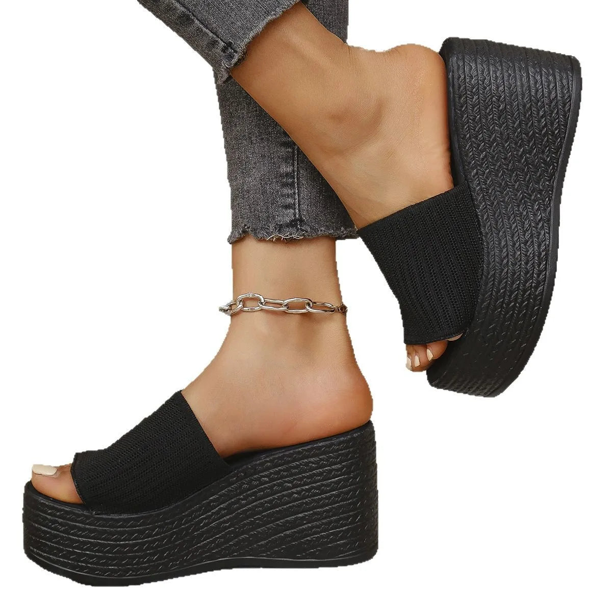 HAJINK Women's Slip-On Platform Sandals | Casual Roman Style Women's Platform Sandals Axl