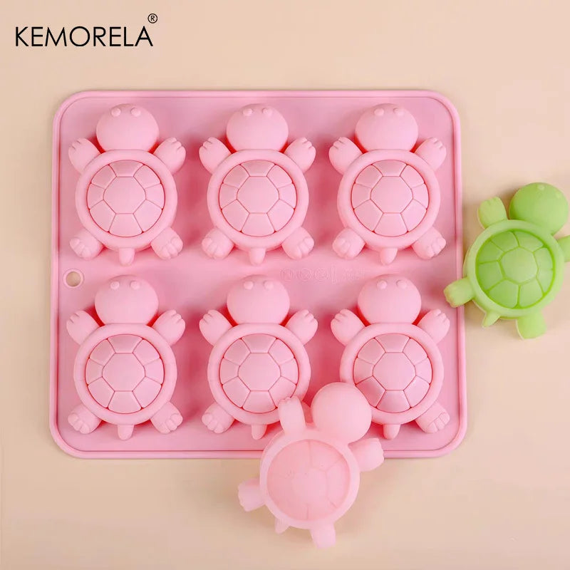 Sea Animal Silicone Candy Molds 6-Cavity | Gummy & Chocolate Silicone Candy Mold Axl 1PCS Pink