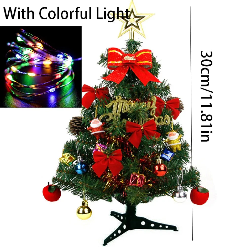Mini Artificial Christmas Tree 30/45cm | DIY Tabletop Decor Artificial Christmas Tree Axl 0.6M 30CM-with Light