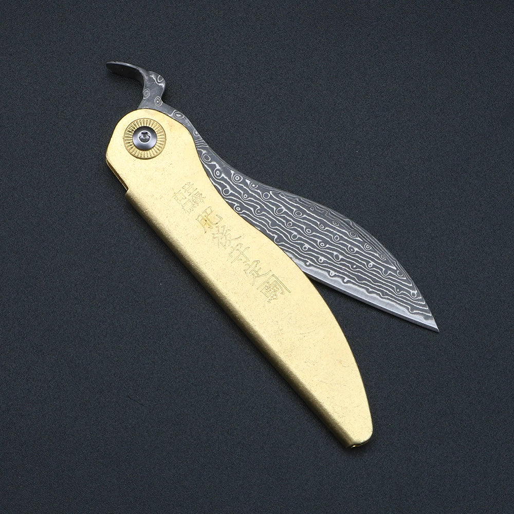 Damascus Steel Folding Pocket Knife – XUAN FENG X201 EDC Folding Pocket Knife Axl