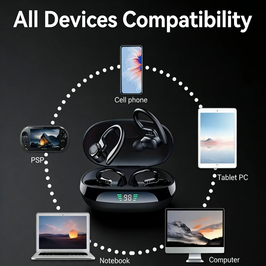 SP16 Wireless Over-Ear Sports Headphones – Long Battery Life Wireless Sports Headphones Axl