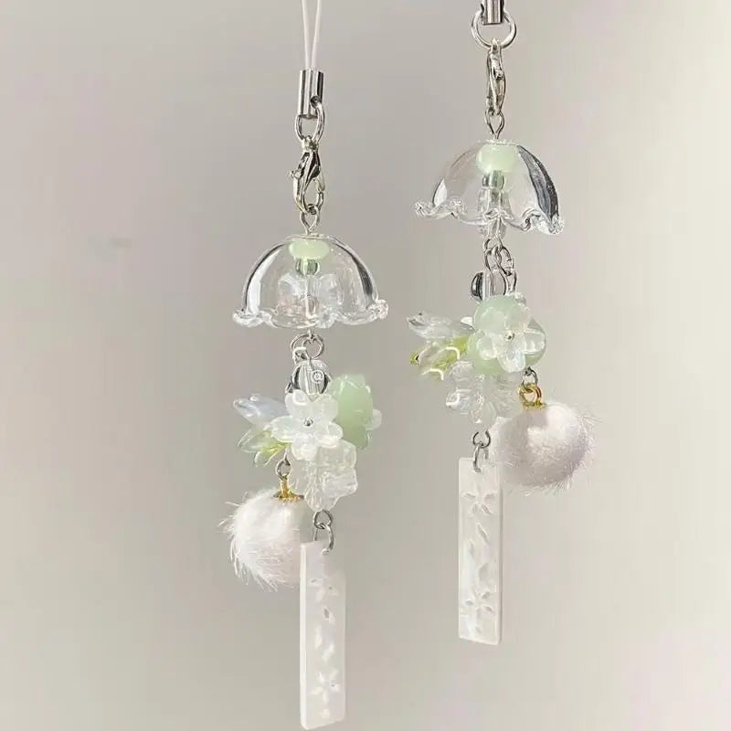 Resin Jasmine Wind Chime Pendant – Chinese Style Bag Charm Resin Bag Charm Axl A4