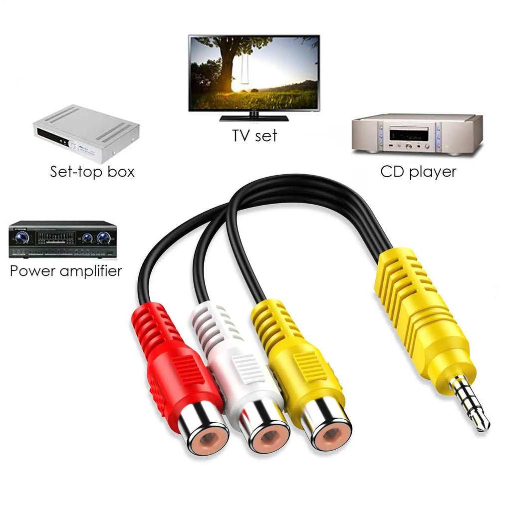 AV Cable Adapter – Audio Video Cord for TV, Set-Top Box & Player AV Cable Adapter Axl