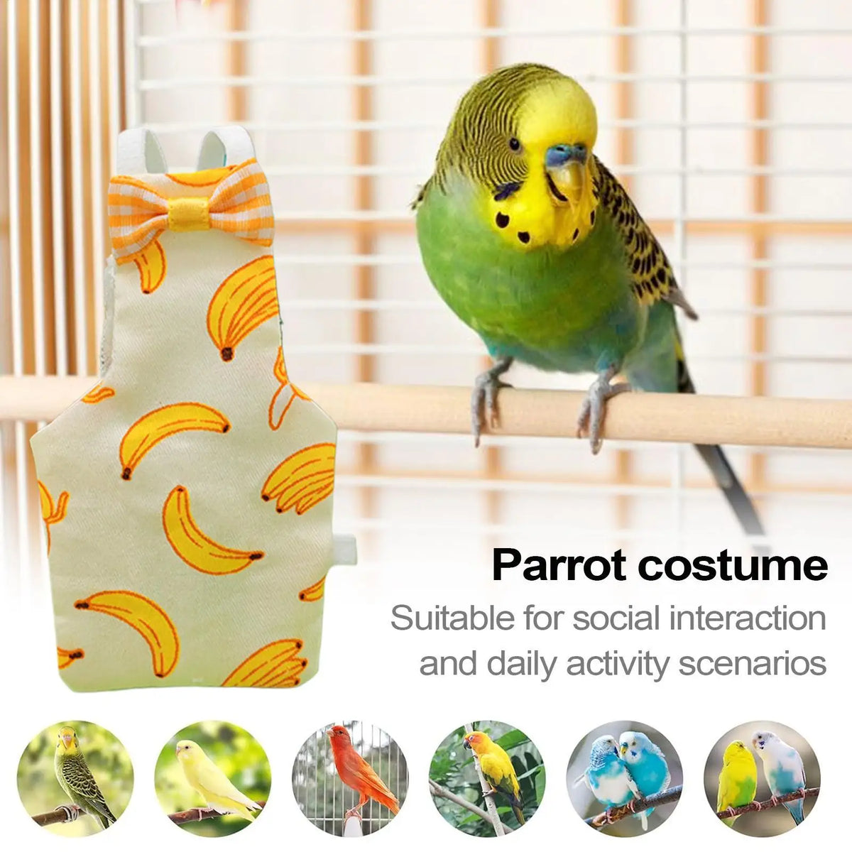 3-Pack Washable Bird Diapers – Breathable Parrot Nappy Suit Bird Diaper Suit Axl