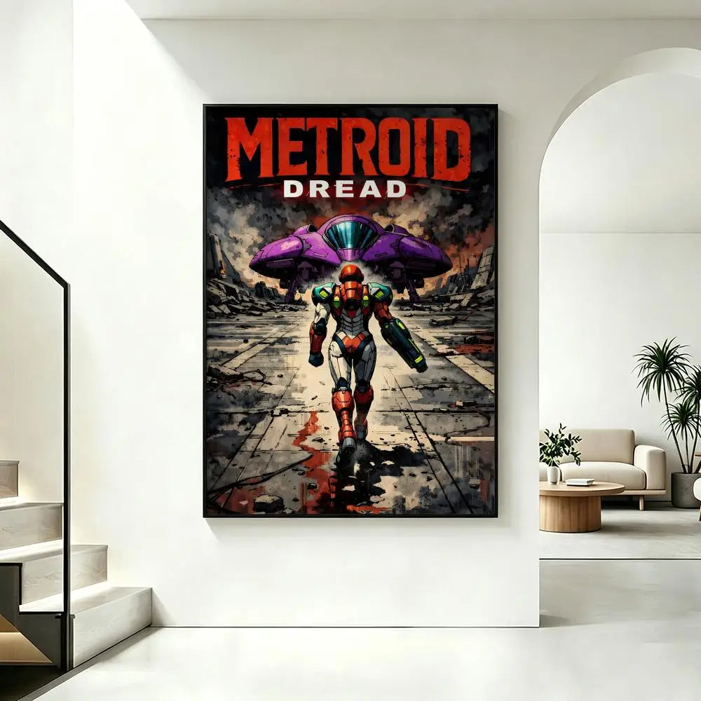 Metroid Prime HD Poster – Waterproof Sticky Wall Art Decor Wall Art Poster Axl