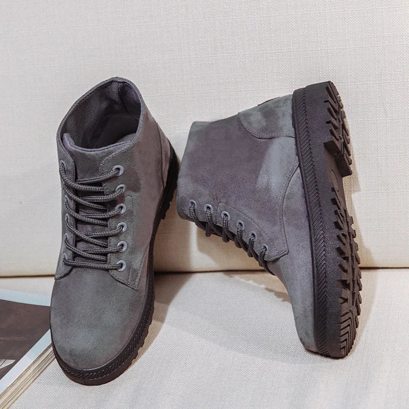 Women's Warm Snow Boots – Suede Ankle Boots Non-Slip Women's Snow Boots Axl