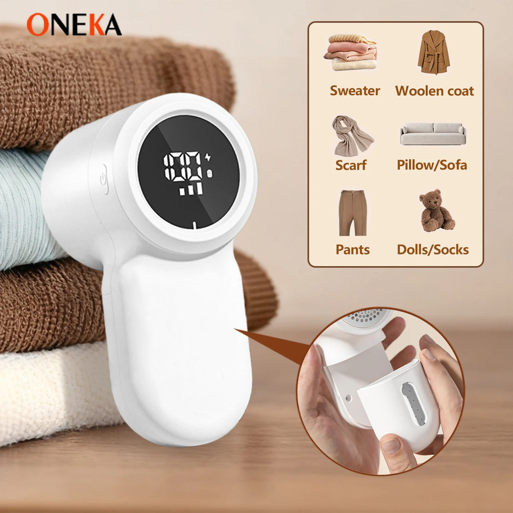 ONEKA Rechargeable Fabric Shaver & Lint Remover for Clothes Fabric Shaver Axl