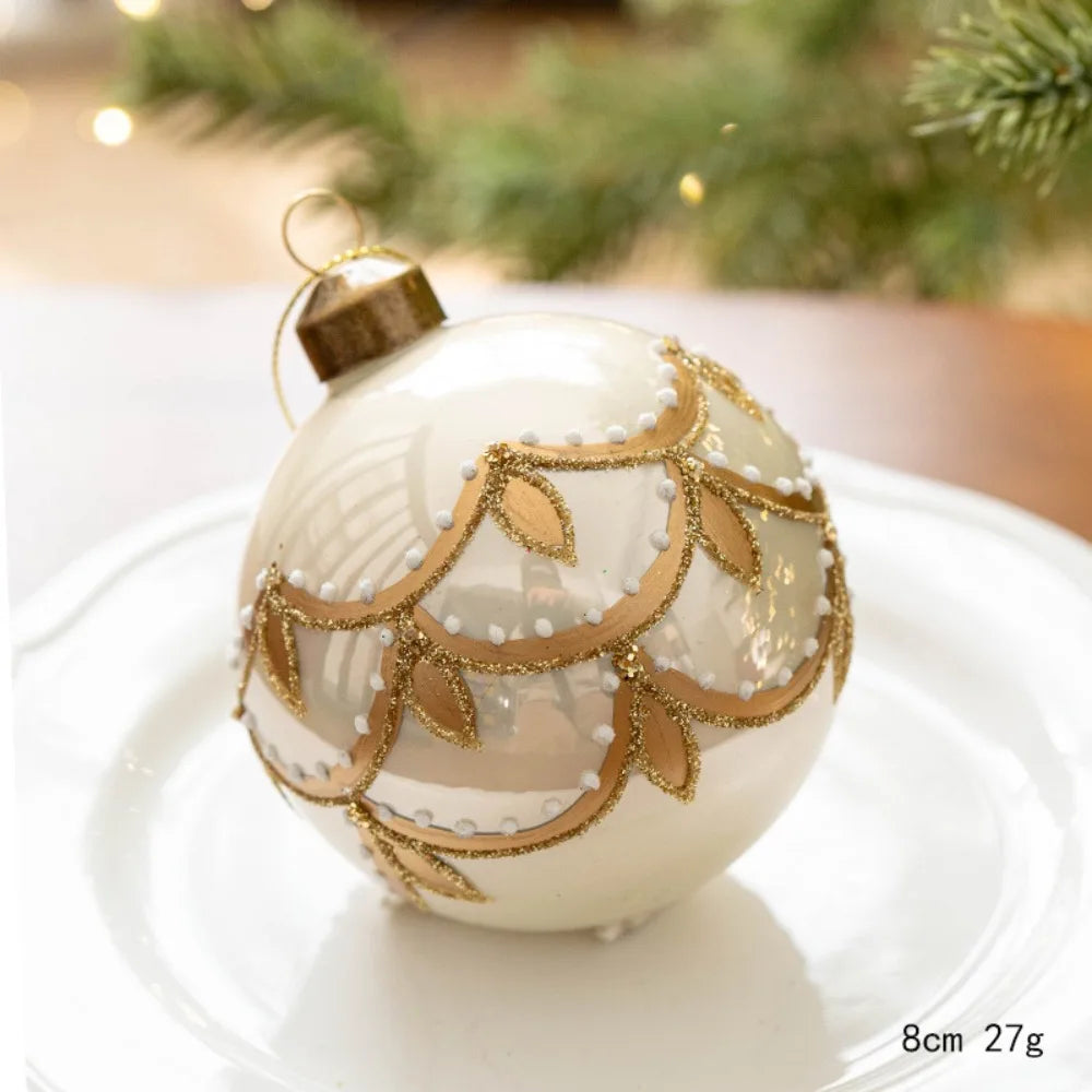 Glass Christmas Ball Ornament 8cm | 6 Colors Xmas Tree Decor Christmas Ornament Axl C 8cm