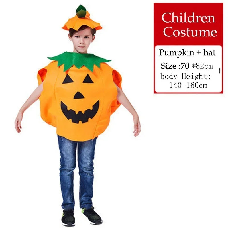 Halloween Pumpkin Costume & Hat Set – Kids & Adults Halloween Costume Set Axl