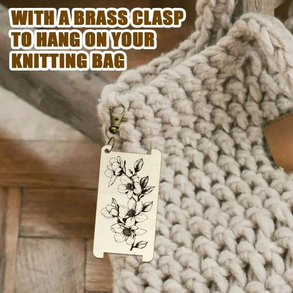 Magnolia Wood Yarn WPI Gauge with Diz & Clasp for Spinners Yarn WPI Gauge Axl