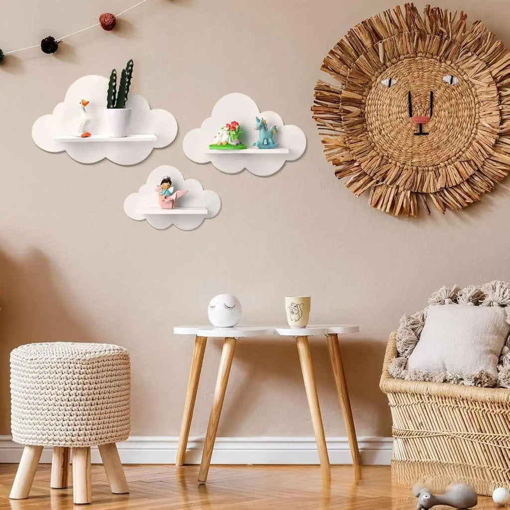 Cloud Wall Shelf Set of 3 – Floating Kids Room & Nursery Shelves Floating Wall Shelves Axl