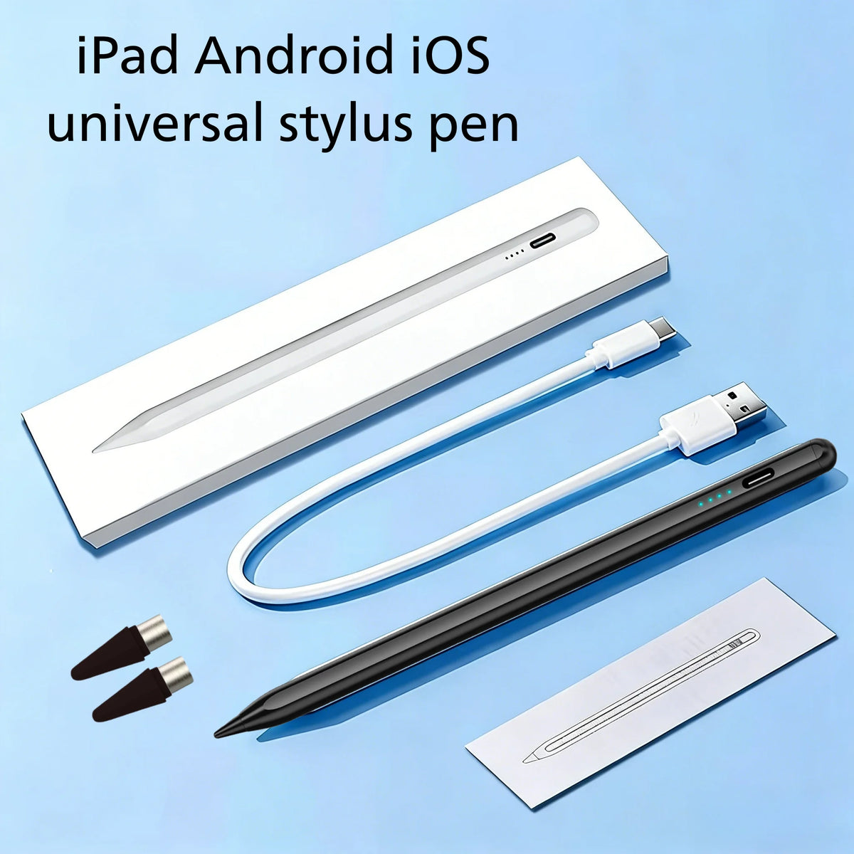 Universal Stylus Pen with Power Display – iPad, Tablet & Phone Tablet Stylus Pen Axl ZP4-Black-01