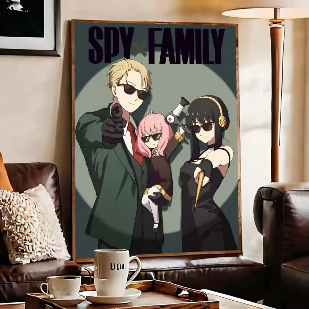 SPY×FAMILY Anime Poster Self-Adhesive Wall Art Sticker Anime Wall Poster Axl