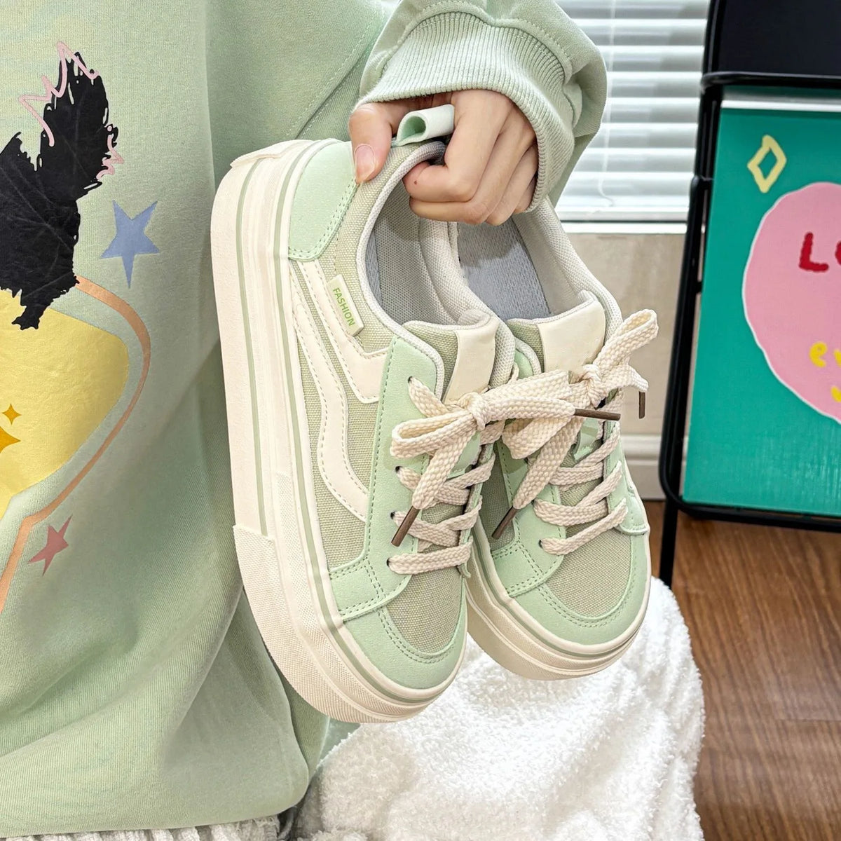 Women's Canvas Low Top Sneakers – Breathable Casual Loafers Canvas Casual Sneakers Axl