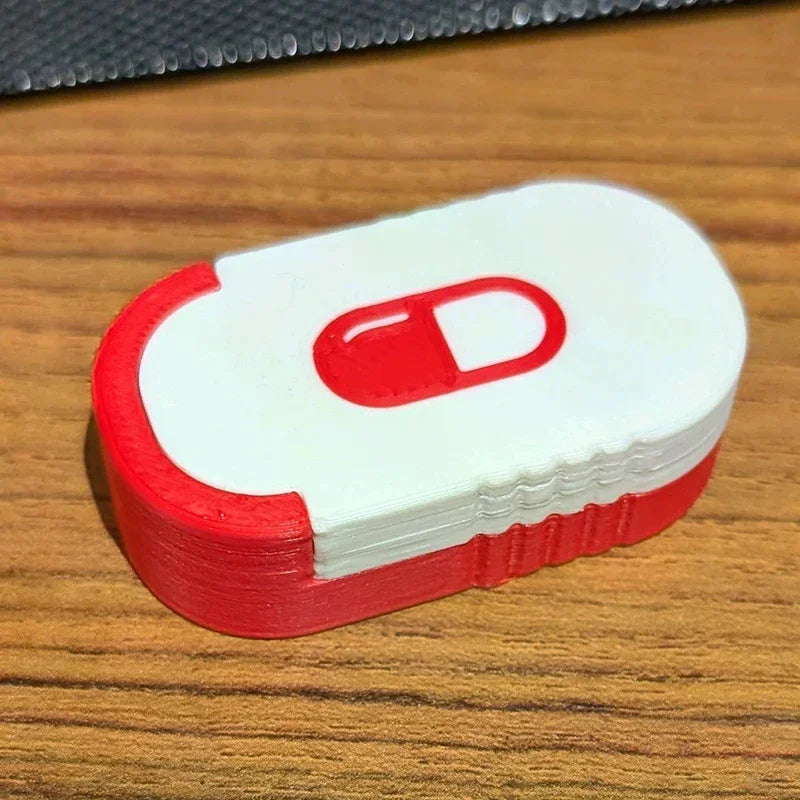 Mini Sliding Pill Box Keychain – Travel Pill Organizer Pill Organizer Axl