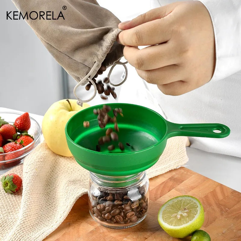 KEMORELA Wide Mouth Folding Funnel with Long Neck | Kitchen Kitchen Funnel Axl