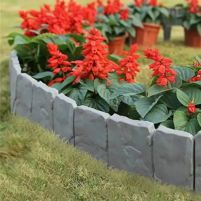 5-Pack Foldable Plastic Garden Fence – Lawn & Landscape Border Garden Border Fence Axl