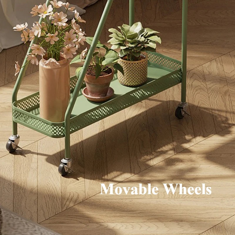 3-Tier Metal Flower Pot Stand – Movable Balcony Plant Rack Plant Pot Stand Axl