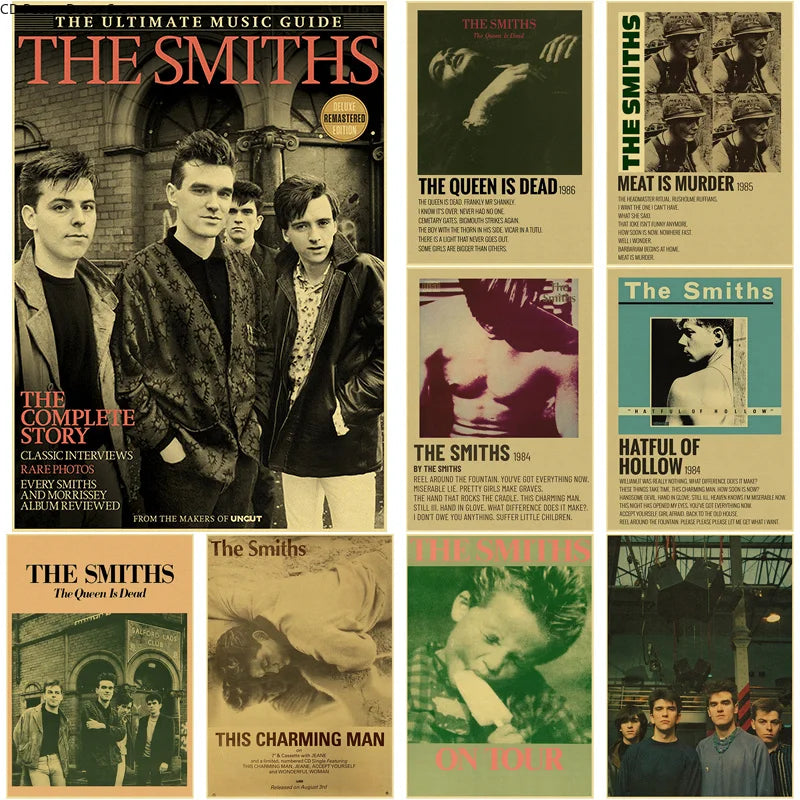 The Smiths Retro Kraft Paper Poster – Vintage Rock Band Wall Art Vintage Wall Poster Axl