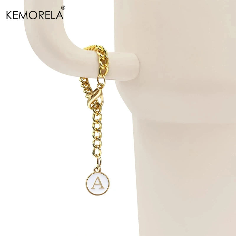 A–Z Gold Letter Charm for Tumblers 20 30 40 oz | 2-Pack Tumbler Charm Accessory Axl