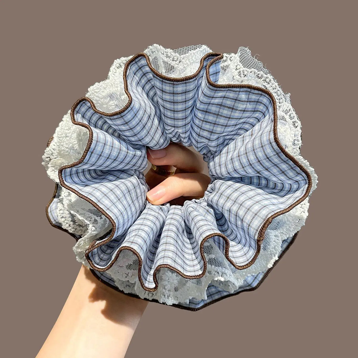 Leopard Print Hair Scrunchie – Large Elastic Retro Hair Tie