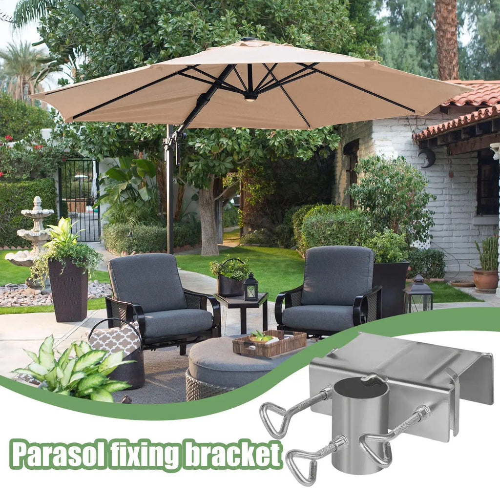 Deck Railing Umbrella Holder – Metal Parasol Clamp Bracket Umbrella Railing Clamp Axl