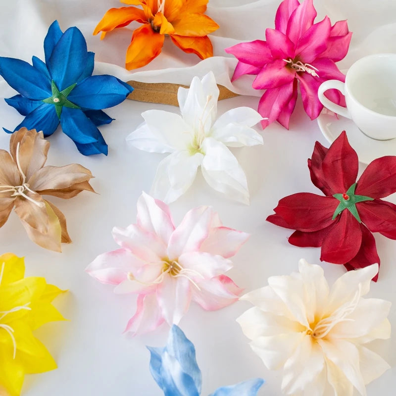 Silk Lily Artificial Flowers 20/40 Pcs – Wedding & Home Décor Artificial Silk Flowers Axl MULTI 40 PCS