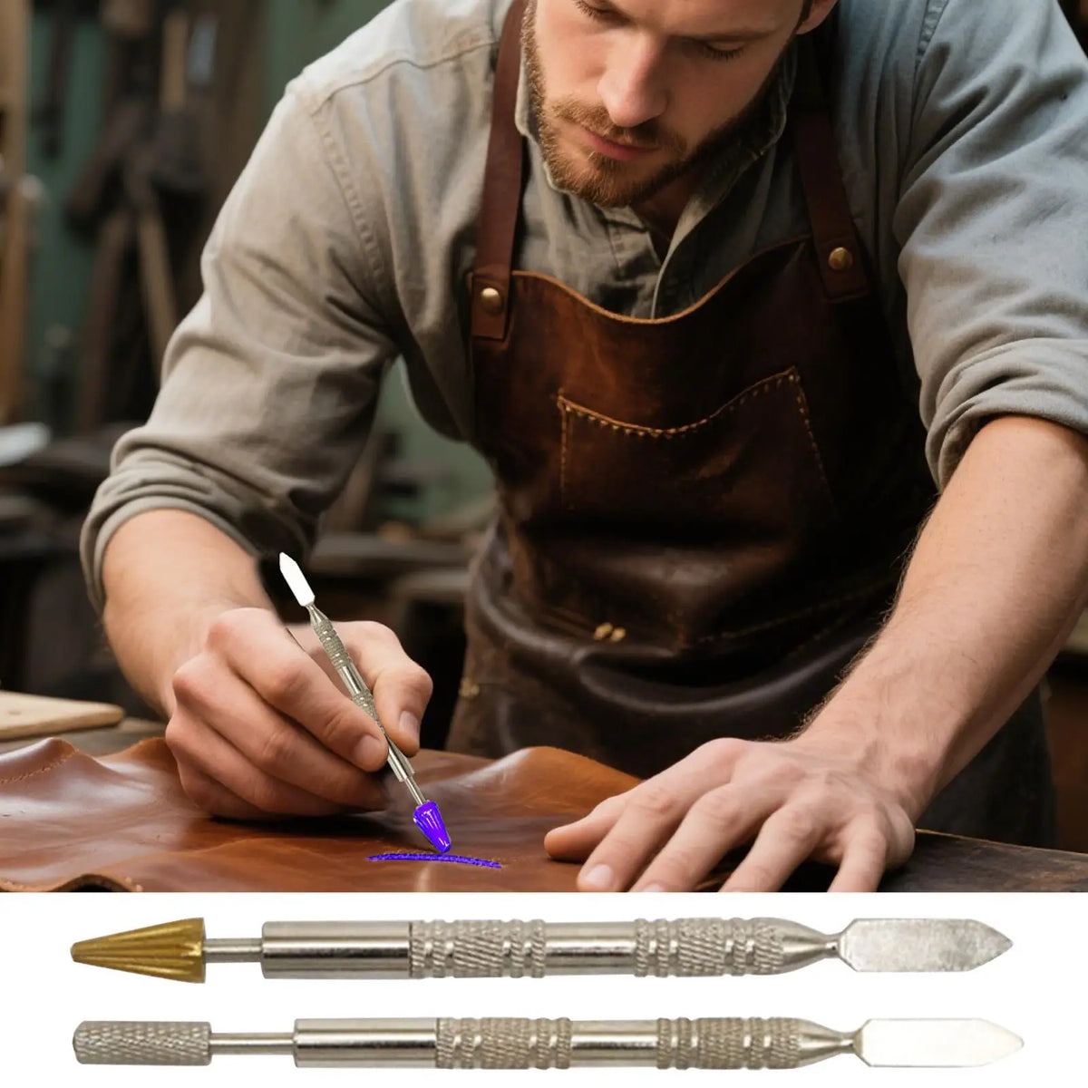Double-Head Leather Edge Dye Pen | Belt & Craft Finisher Leather Craft Tool Axl