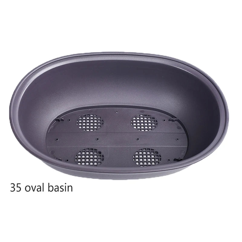 Plastic Imitation Clay Bonsai Planter Pot & Tray | Square & Rect Bonsai Planter Pot Axl