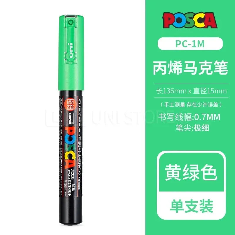 Uni POSCA Acrylic Paint Markers PC-1M 3M 5M – Multi-Colour