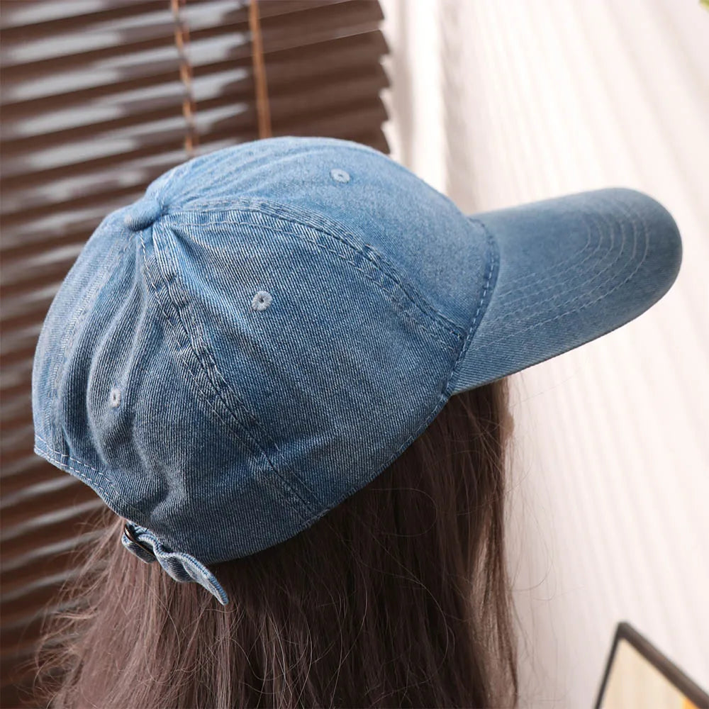 Adjustable Denim Baseball Cap | Korean Snapback Sun Hat Snapback Baseball Cap Axl