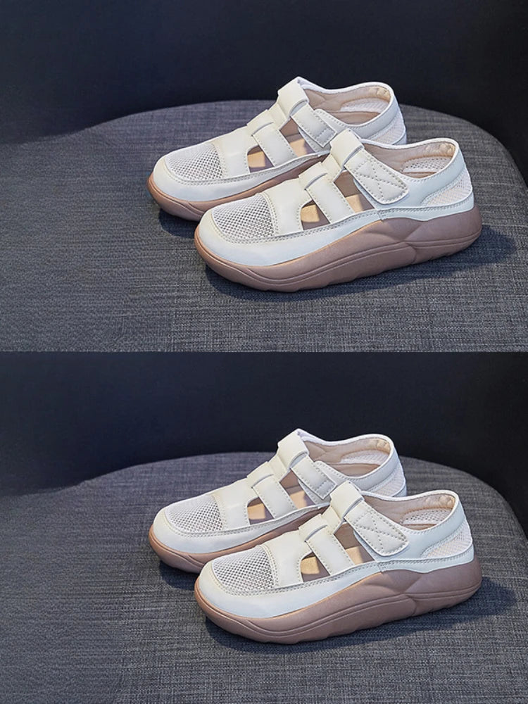 Women's Platform Sandals – Open Toe Slip-On Roman Summer Shoes Platform Sandals Axl