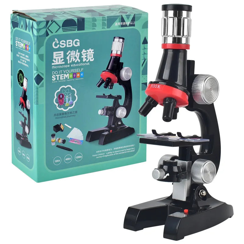 Kids' Biology Microscope Lab Science Kit – STEM Gift for Children Kids Science Kit Axl C2203