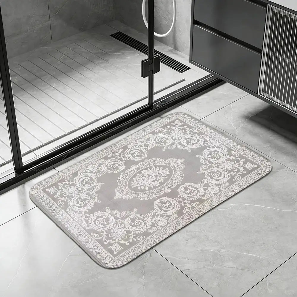 Norwegian Diatomite Bath Mat – Quick Dry, Non-Slip Floor Mat Diatomite Bath Mat Axl White8 30x45cm