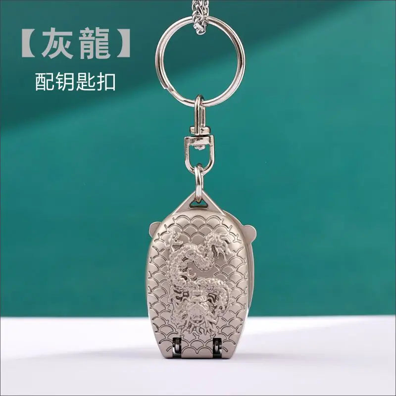 Mini Folding Nail Clipper – Keychain Stainless Steel Cutter Nail Clipper Axl Gray Dragon
