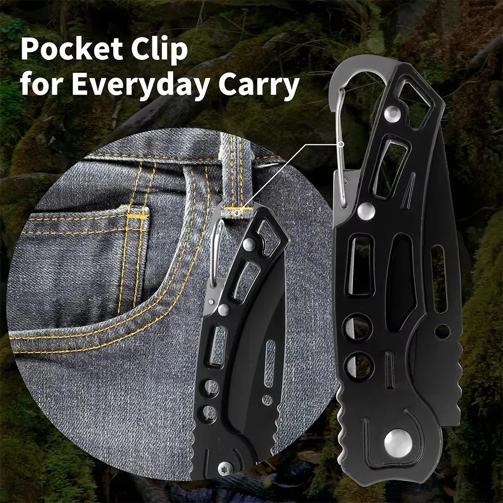 Portable Folding Knife – Stainless Steel Camping Survival Tool Folding Camping Knife Axl