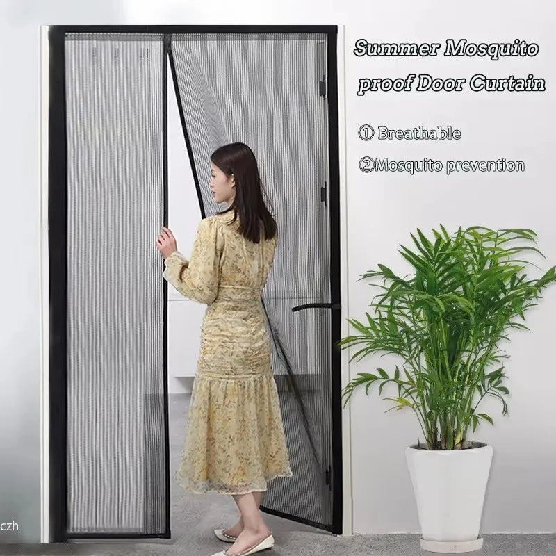 Magnetic Auto-Close Door Mesh Screen – Bug & Fly Barrier Insect Screen Curtain Axl