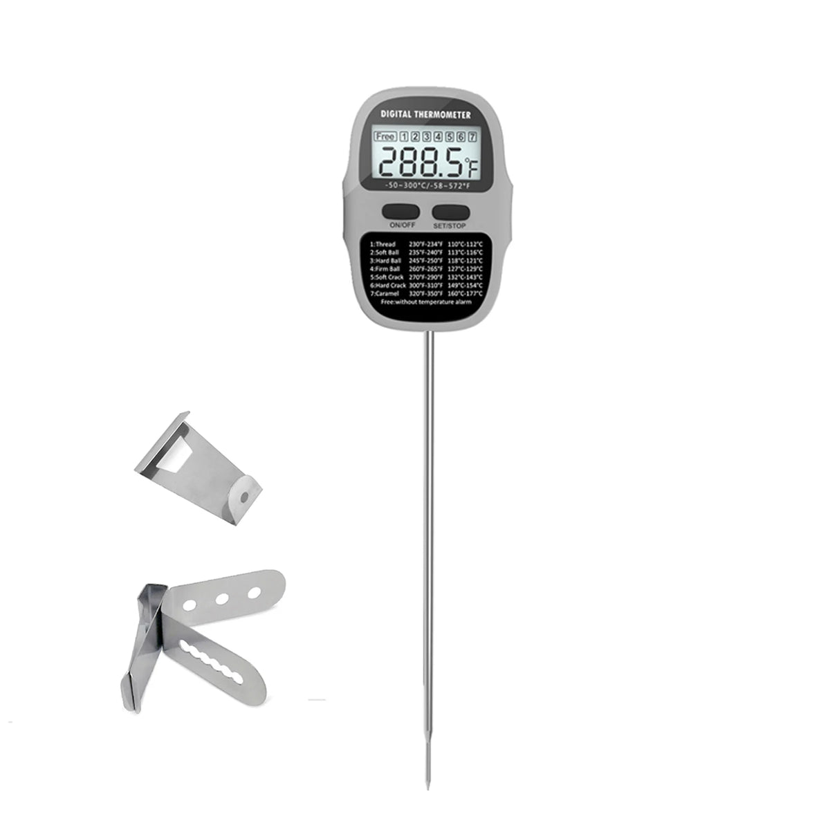 Digital Candy Thermometer – Big Screen Kitchen & BBQ Use Digital Kitchen Thermometer Axl grey