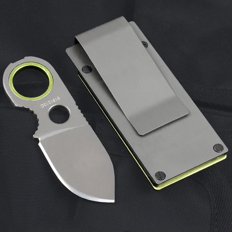 Mini Pocket Knife – 5CR15MOV Steel Keychain Carry Knife EDC Pocket Knife Axl WHITE China Mainland