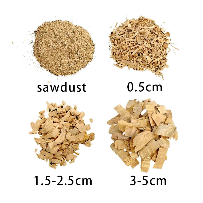 Wood Chips for Smoking – Hickory, Apple, Oak & Cherry 250g BBQ Smoking Wood Chips Axl