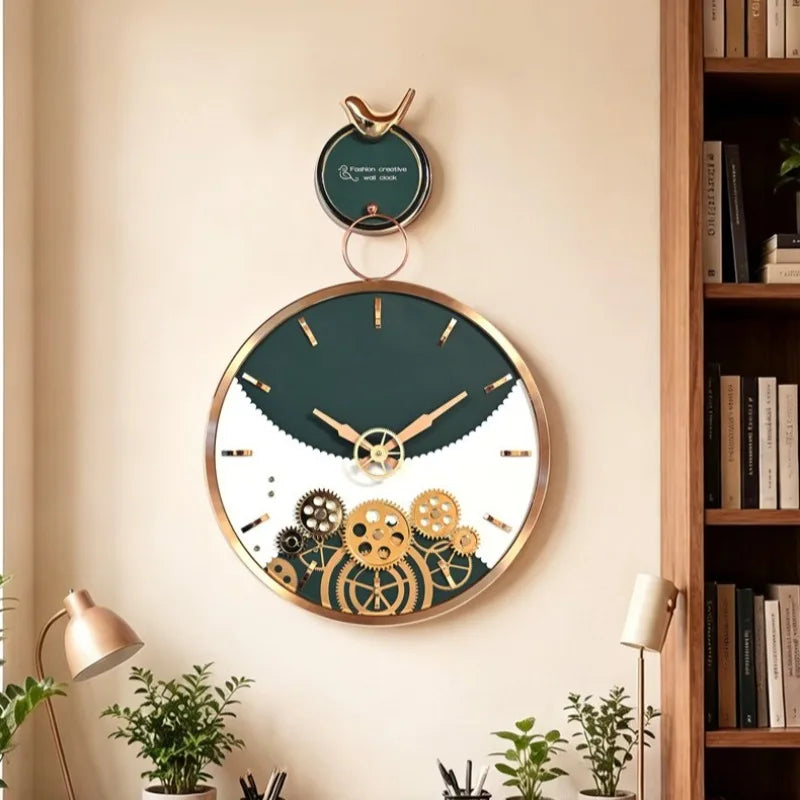 Modern Silent Wall Clock – Minimalist Geometric Living Room Decor Wall Clock Axl