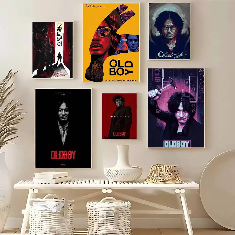 Old Boy Classic Movie HD Poster – Self-Adhesive Waterproof Wall Art Movie Wall Poster Axl