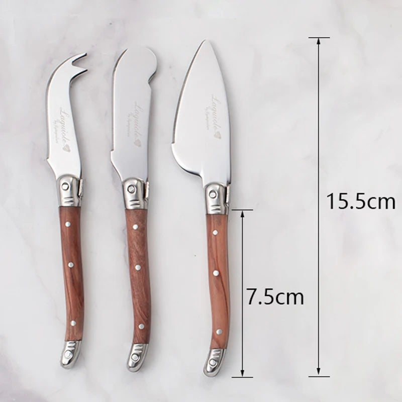 Laguiole Butter Knives Set – Stainless Steel & Rosewood Handle Butter Knife Set Axl
