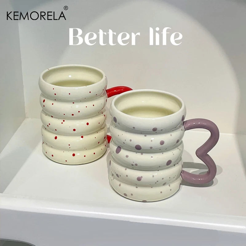 KEMORELA Caterpillar Ceramic Mug – Cute Coffee & Tea Cup Ceramic Novelty Mug Axl