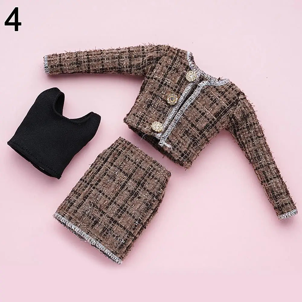 1/6 Doll Winter Outfit – Elegant Coat & Skirt Set for 29–32cm Doll Clothing Set Axl 4