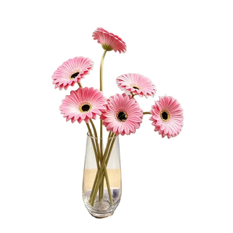 10-Pack PU Gerbera Daisy Artificial Flower Stems | Faux Sunflowers Artificial Flower Stems Axl