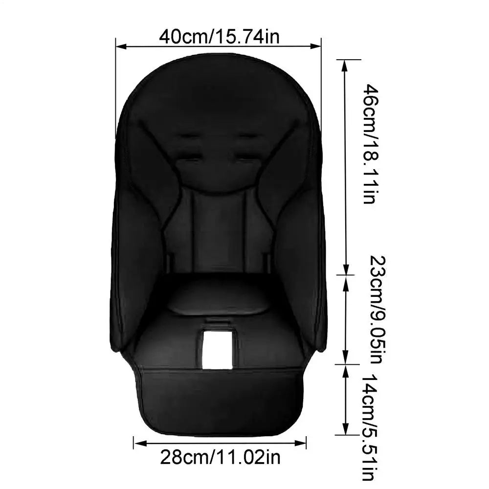 Kids High Chair Cushion – PU Leather Padded Seat Cover High Chair Cushion Axl black