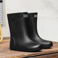 Men's Waterproof Mid-Calf Rain Boots | Non-Slip Rubber Outdoor Men's Rain Boots Axl Black 39